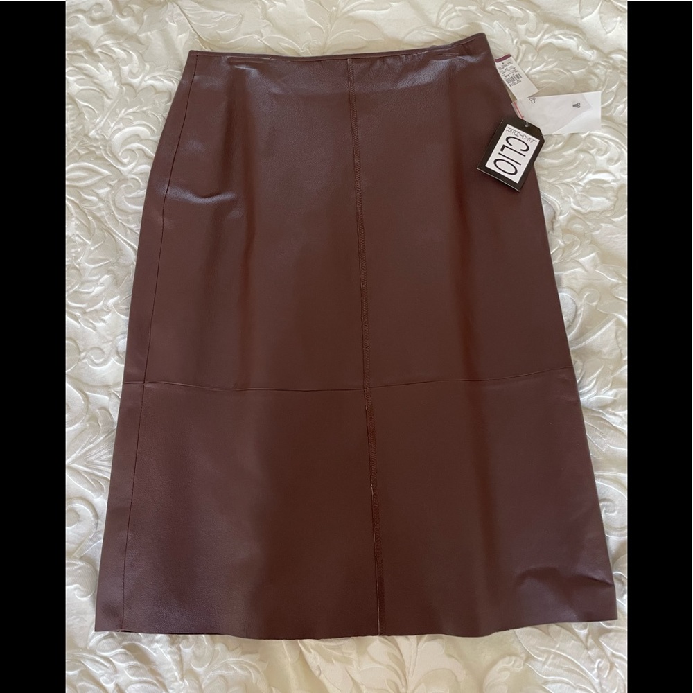CLIO Leather Pencil Skirt Size 10